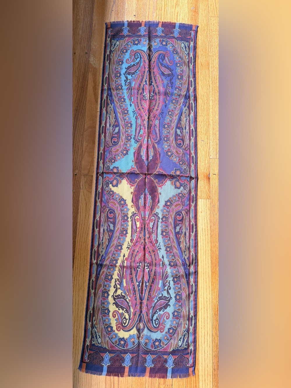 Etro 100% Silk Paisley Print Scarf